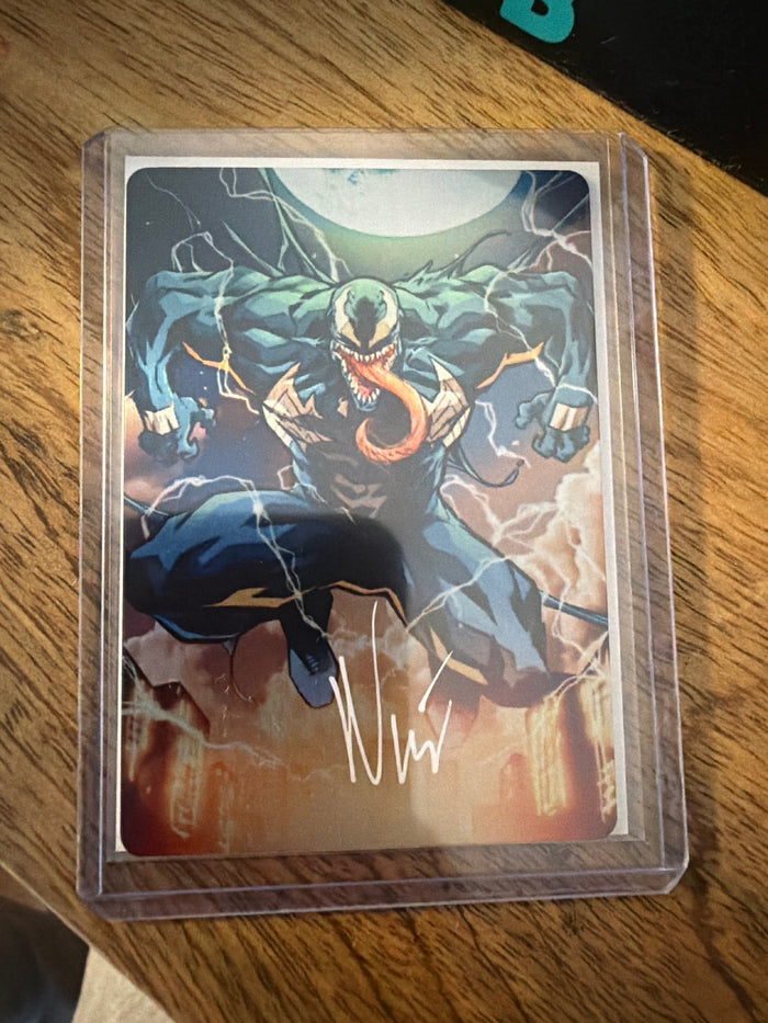 Venom Metal Card Signed W/COA Nunez