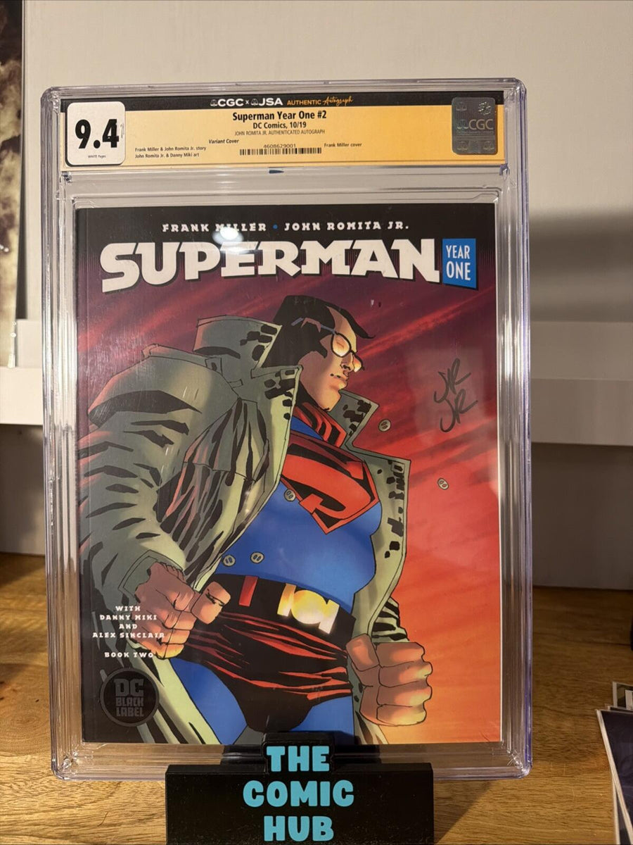 SUPERMAN YEAR ONE #2 NM DC Frank Miller 2019 Signed By John Romita Jr CGC 9.4