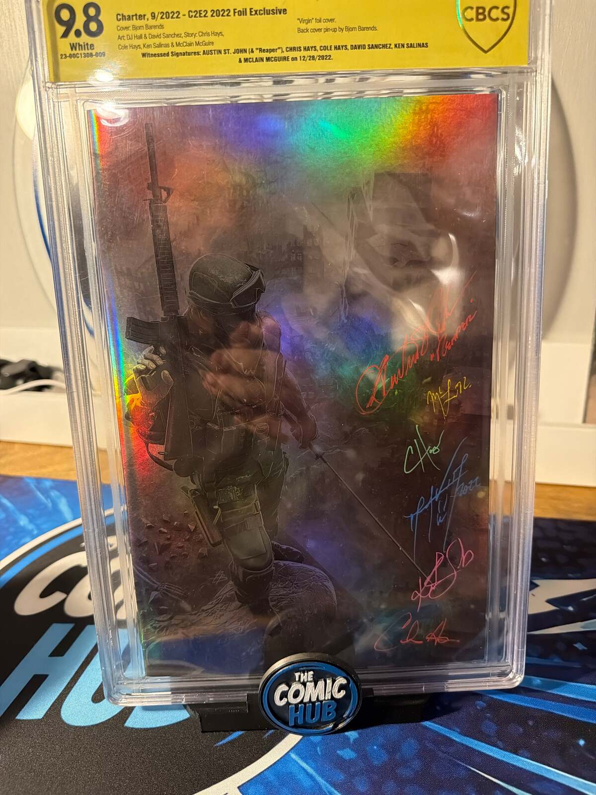 CGC 9.8 Redempton #1 Foil - 6x Signed Austin St.John, Chris Hays, David